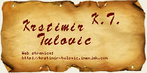 Krstimir Tulović vizit kartica